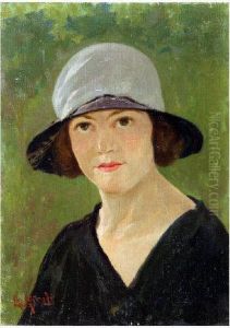 Figura Femminile Con Cappello by Giuseppe Micali