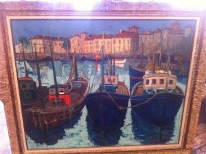 St Jean De Luz, Bateaux A Quai by Jean Micas