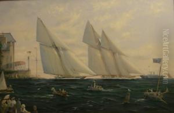 Racing Yachts At Cowes - view 1