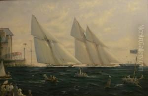 Racing Yachts At Cowes