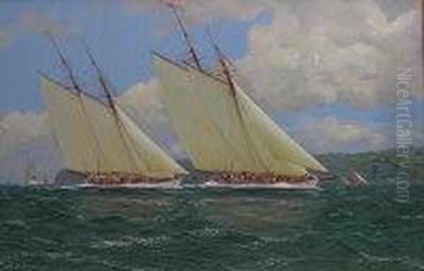 Schooner Yachts In The Solent - view 1