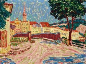 Stadtansicht Mit Brucke by Hans Michaelson