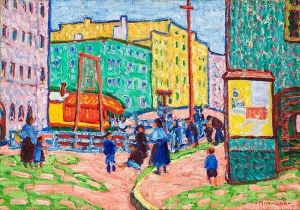 Strasenszene Mit Rummelplatz by Hans Michaelson