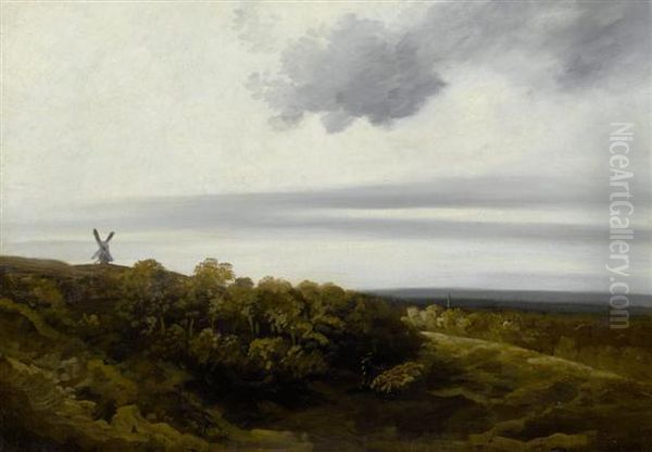 Broad Landscape With Windmill - view 1