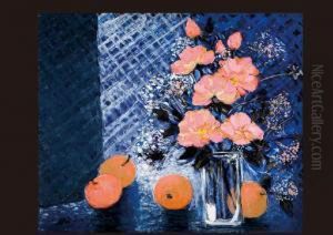 Oranges And Blue by Henri Michel-Levy