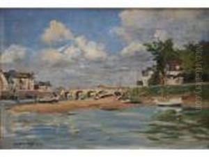 Port A Maree Basse by Henri Michel-Levy
