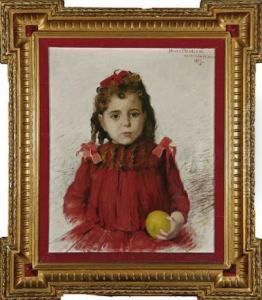 Retrato De La Nina Maria Tello Mendoza by Arturo Michelena