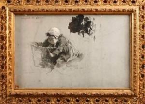 La Tresseuse De Panier by Arturo Michelena