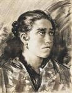 Volto Di Giovane Donna by Francesco Paolo Michetti