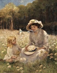Gathering Flowers In The Field by Horace Middleton