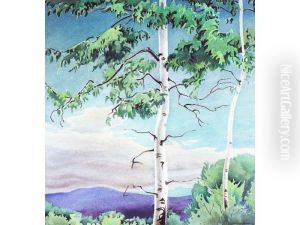 Vista With Trees by Janet Holly Middleton