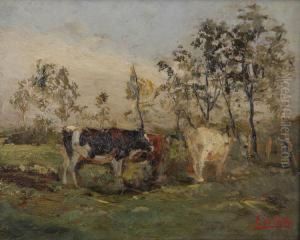 Koeien In De Wei by Ernest Midy