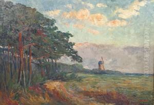 Molen In Een Landschap.
 Moulin Dans Un Paysage