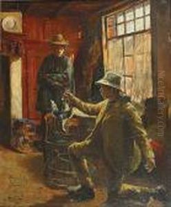 De Kippenverkoper. by Ernest Midy