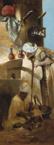Grinding Ingredients In The Souk - view 1