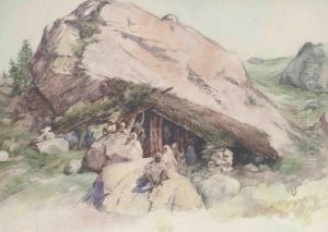 A North African Settlement by Alphons Leopold Mielich