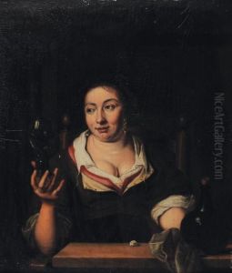 La Femme Au Verre by Jan Van Mieris