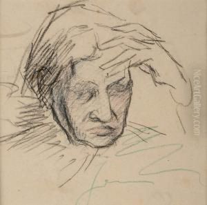 Portret Matki (teodozji Z Mizgalskich), Ok. 1906 -1907 by Jacek Mierzejewski
