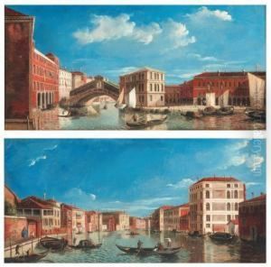 Le Pont Rialto / Le Grand Canal by Giovanni Migliara