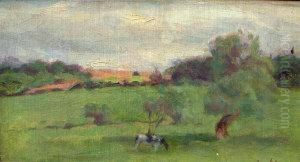 "les Paysage De Campagne A Eshes" by Lucien Mignon