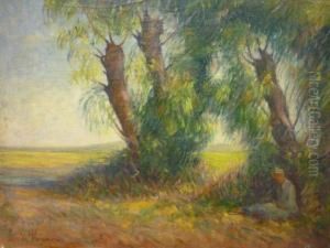 Paysage by Lucien Mignon