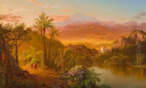 Travelers In A Tropical Landscape