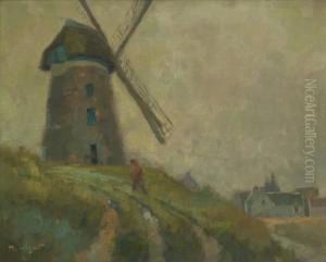 L""arrivee Au Moulin by Victor Mignot