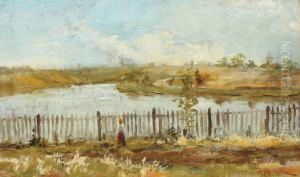 On The Bank Of The Lake by Dimitrie Mihailescu