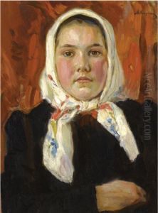 Russian Peasant Girl by Aleksei Mikhailovich Korin