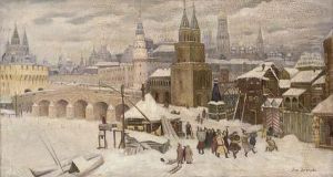 Revellers Before The Kremlin, Moscow