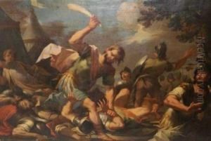 Sanson Tuant Les Philistins by Aureliano Milani