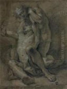 Deux Hommes Luttant Deux Hommes Luttant