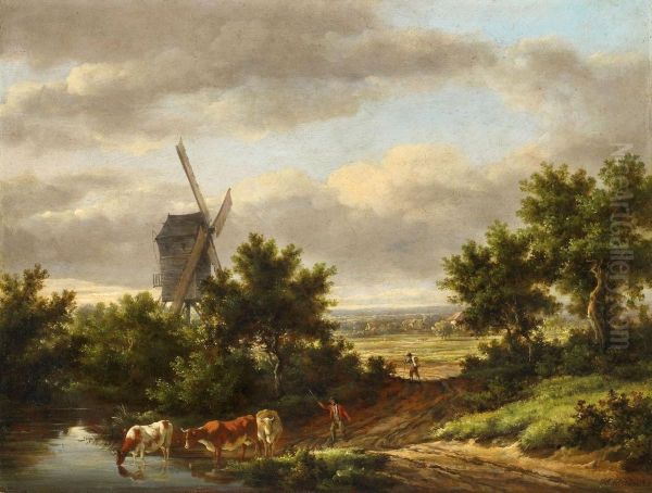 Landschaft Mit Windmuhle - view 1