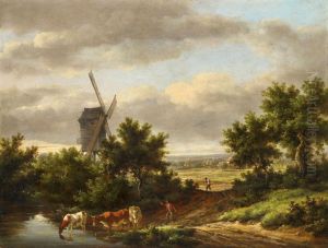 Landschaft Mit Windmuhle by Henry Milbourne