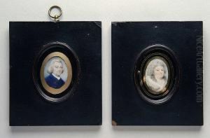 A Miniature Portrait Of Mr Dawson Of Tanfield, In Blue Coat A Miniature Portrait Of Mr Dawson Of Tanfield, In Blue Coat