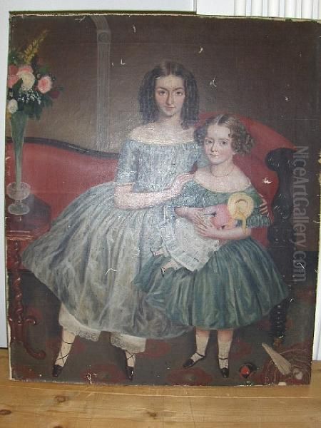 Portrait Of Rosina Bradford Tidcombe Aged 11 And Laura Joyce Tidcombe Aged 4 Years And 8 Months - view 1