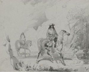 A Bourgeois Of The Rocky Mountains by Alfred Jacob Miller