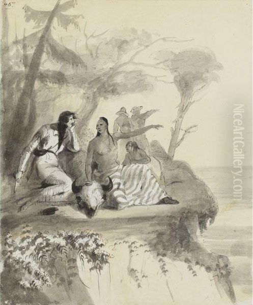An Indian Complaining Of The Whites Having Destroyed The Game Intheir Country, Pointing To A Plain, Which Was Once Covered Withbuffalo - As Far As The Eye Could See - Now Without A Sign Ofanimal Life - view 1