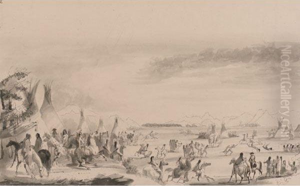 Indian Encampment - view 1