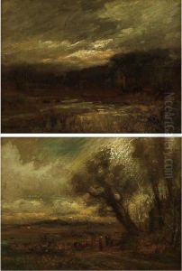 Mill House Beside A River by Charles Henry Miller
