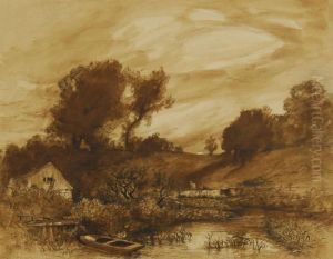 Landscape With Boathouse by Charles Henry Miller