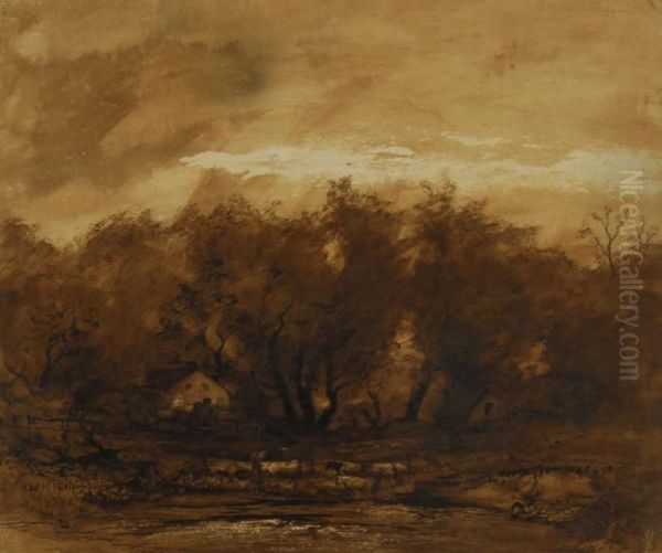 Landscape With Grazing Cattle - view 1