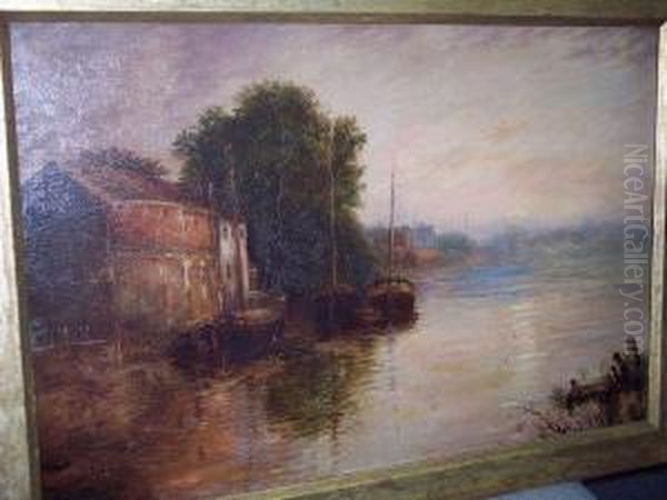 Barges On A River - view 1