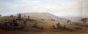 Military Manouvres On Devils Dyke by Frederick Miller