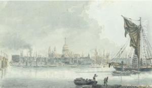 View Of The Thames With St Paul's In The Distance, London View Of The Thames With St Paul's In The Distance, London