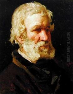 Portret Starego Mezczyzny Z Broda by Karol Miller