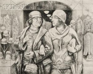 Leaving The Shop by Kenneth Hayes Miller
