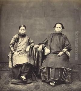 Une Mere Et Sa Fille, Circa 1864 by Milton M. Miller