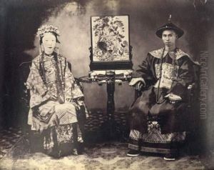 Mandarin De Canton Et Sa Femme, Circa 1861-1864 by Milton M. Miller