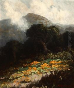 California Landscape With Poppies by Ralph Davidson Miller